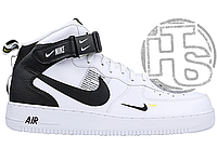 Мужские кроссовки Nike Air Force 1 Mid Utility White Black 804609-103