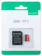 Карта пам'яті BlitzWolf на 16 GB / BW-TF1 Class 10 UHS-3 V30 флешка Micro SD + адаптери