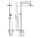 Душова стійка з верхнім душем і виливом Delight ASIGNATURA 75507800, фото 2