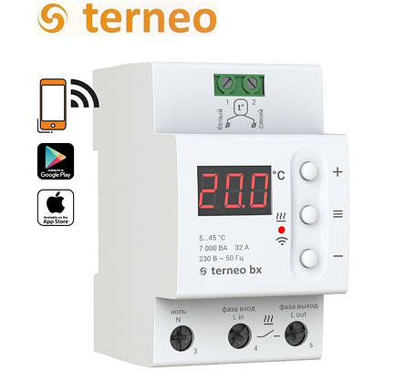 Терморегулятор Terneo bX (з Wi-Fi, на DIN-рейку), Україна, фото 1
