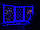 Гірлянда сітка світлодіодна 200 Led, 2x2 м, прозорий провід Синій, фото 3