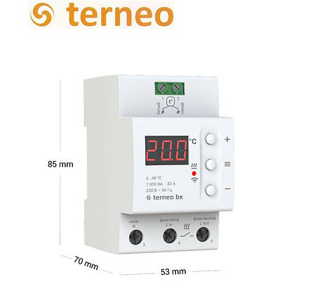 Терморегулятор Terneo bX (з Wi-Fi, на DIN-рейку), Україна, фото 2