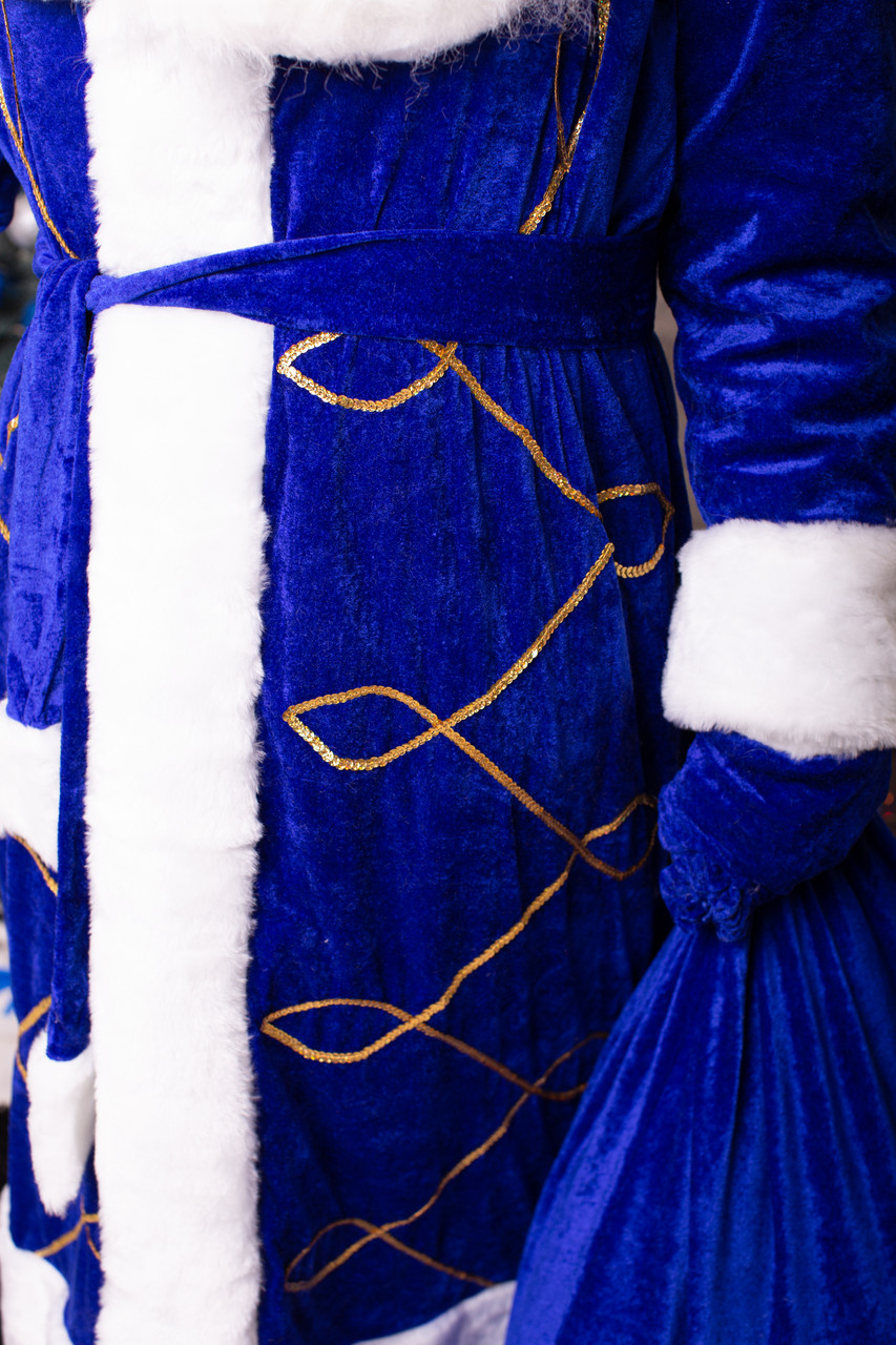 Новогодний костюм Деда Мороза, синий 48-56 р - фото 6 - id-p51485497