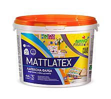 Інтер'єрна акрилова латексна фарба миюча Mattlatex Nano farb 7 кг