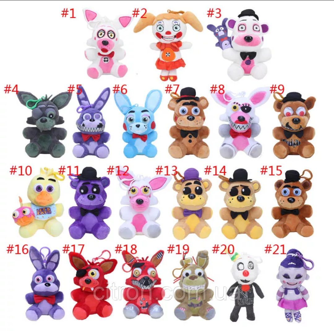 5 ночей с Фредди Плюшевые мягкие игрушки Аниматроники Фнаф fnaf 15см ...