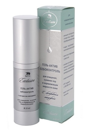 Гель актив себоконтроль SPF-5 Арго, прищі, вугри, звужує пори, матує шкіру, знімає запалення, очищає, загоює