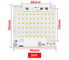 Smart IC 30w Світлодіод 30w 220v SMD 2835 96мм*96мм QST-30w