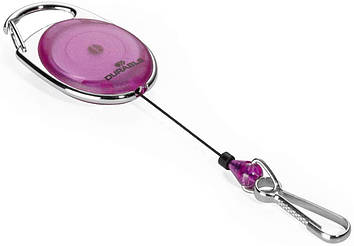 Рулетка для бейджа з карабіном фіолетова STYLE Durable, Німеччина