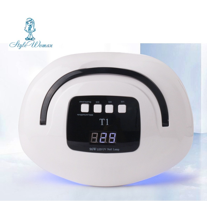 UV-LED Лампа T1 96W лампа сенсорна з дисплеєм на дві руки.