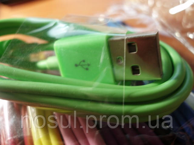 Samsung USB - Micro USB кабель ЦВЕТНОЙ Galaxy S2 S3 Note HTC One X One V Цена указана за 1 шт - фото 2 - id-p11470462