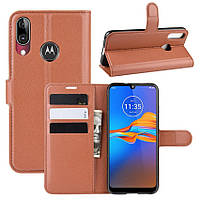 Чохол Luxury для Motorola Moto E6 Plus (XT2025-2) книжка коричневий
