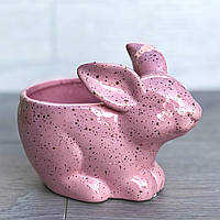 Цветочное кашпо Кролик Зайчик, розовый