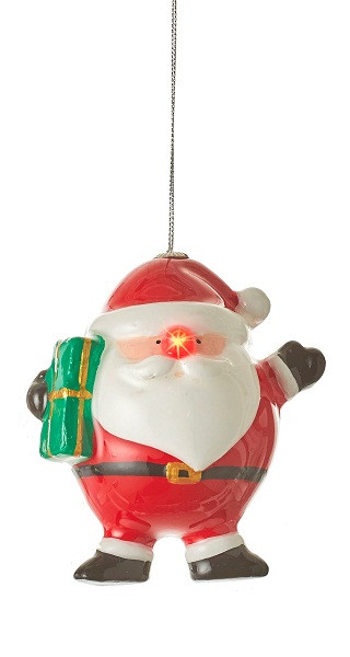Декоративна прикраса Куля LED, 11 см, Санта, House of Seasons