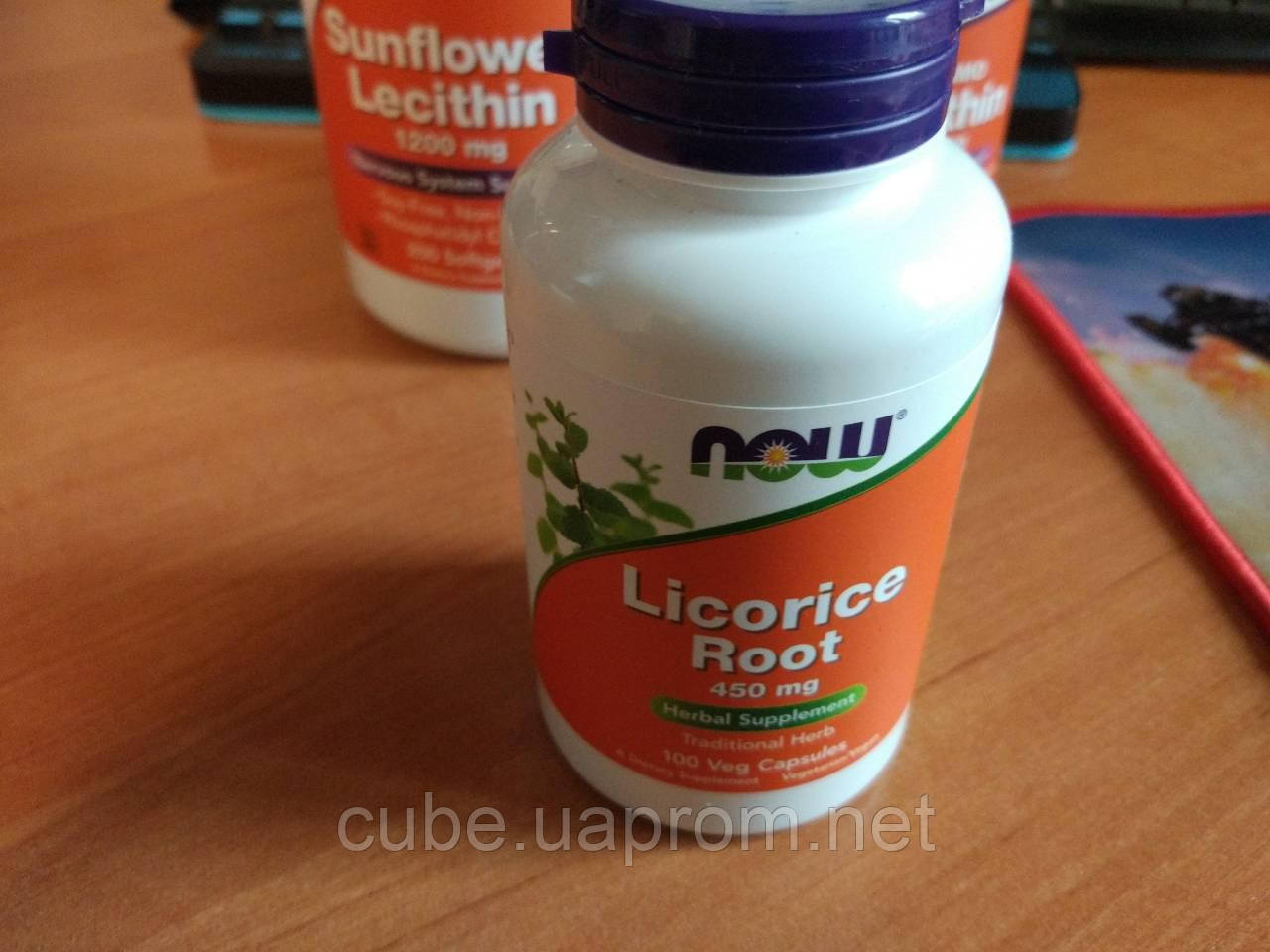 Корінь солодки Licorice Root Now Foods 450 мг 100 капсул