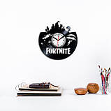 Fortnite годинник Годинник із вінілу Фортнайт годинник Годинник для ігор Чорний годинник настінний Кварцовий годинник 30 сантиметрів, фото 2