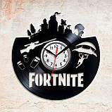 Fortnite годинник Годинник із вінілу Фортнайт годинник Годинник для ігор Чорний годинник настінний Кварцовий годинник 30 сантиметрів, фото 4