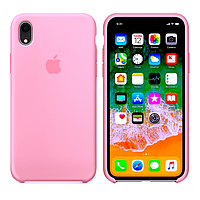 Силиконовый чехол Apple Silicone Case для iPhone XR розовый с открытым низом