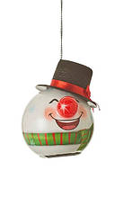 Декоративна прикраса Куля LED Сніговик 6,5 см, House of Seasons в ас., зелений