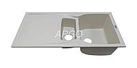 Гранитная кухонная мойка с крылом Argo Medio Plus Ivory 990*500*235