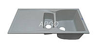 Гранитная кухонная мойка с крылом Argo Medio Plus Grey 990*500*235