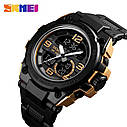 Спортивний чоловічий годинник Skmei 1452 Shark водонепроникний Золотий, фото 5