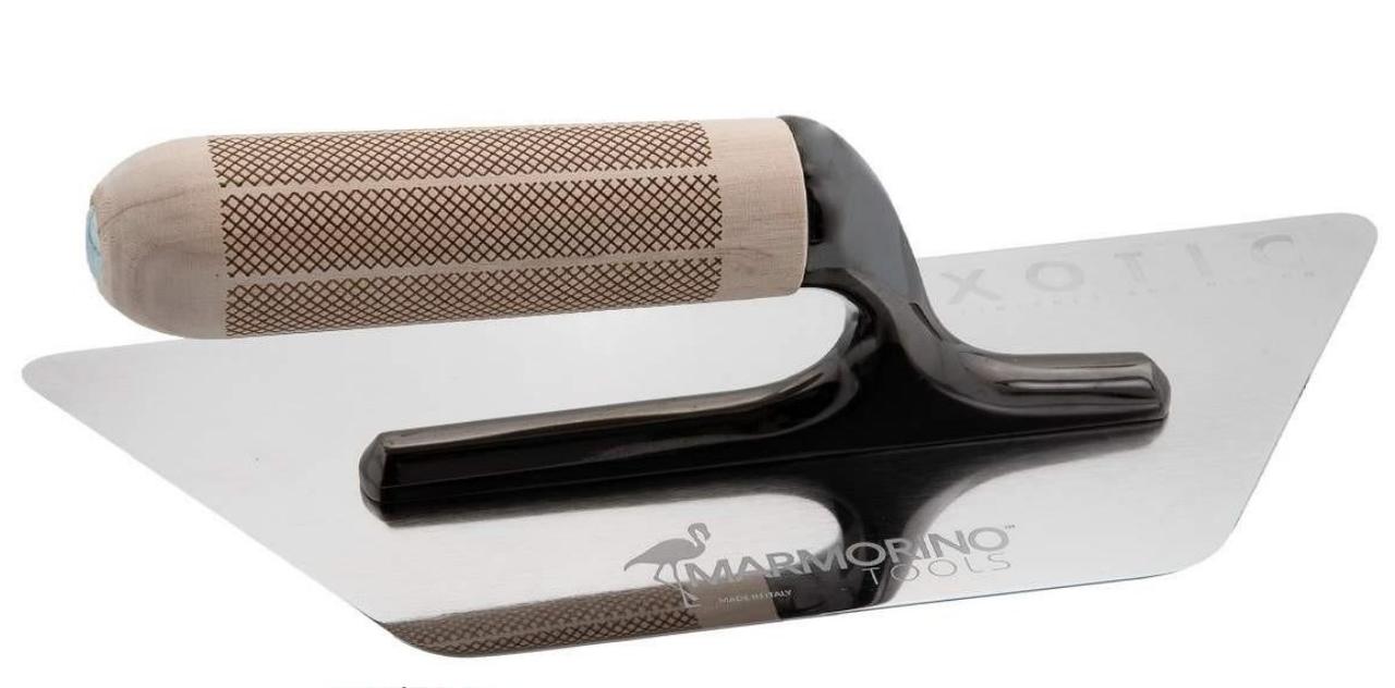Трапецієвидна гладилка преміум-класу TROWEL TRAPEZIO DUAL LEFT HAND ( 240х100х0.6 мм). Marmorino Tools