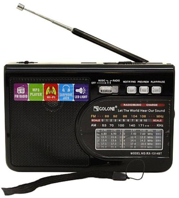 Мощный портативный многочастотный Радиоприемник RX-1314. Лучшая Цена! - фото 4 - id-p1077859519