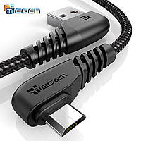 Кабель кутовий 90 градусів для заряджання телефону USB - micro USB 1м зарядний провід шнур microUSB мікро ЮСБ X4B