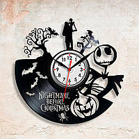 Ночь перед Рождеством Виниловые часы Nightmare Before Christmas Настенные часы Часы в детскую комнату