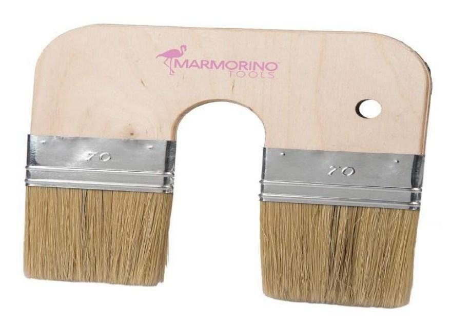 Подвійна щітка PENNELLO DOUBLE BROSSE. Marmorino Tools.