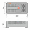 Електронний стабілізатор напруги НСТ-1000 ElectrO на 2 розетки 1.0 кВА 800 Вт, фото 4