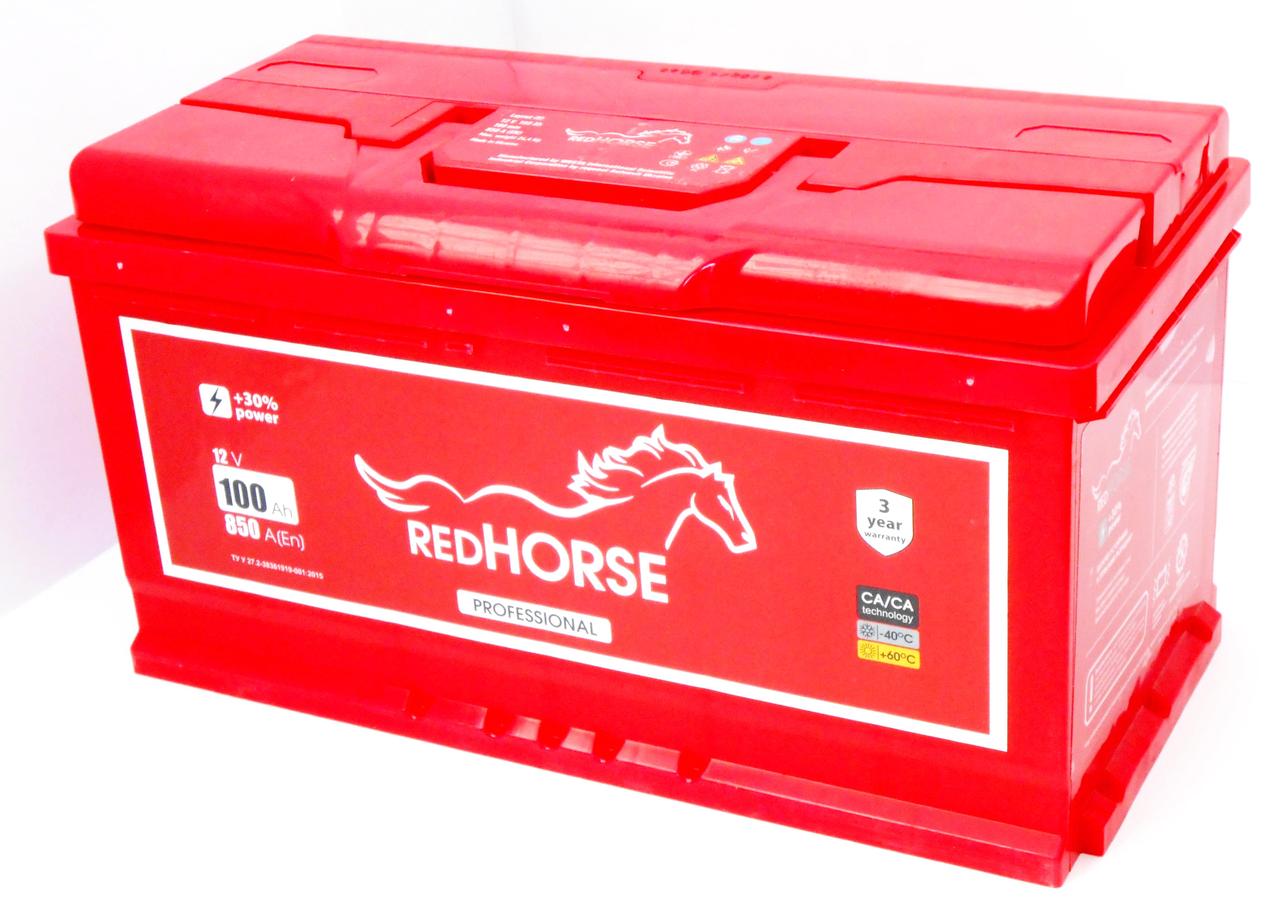 Акумулятор автомобільний RED HORSE 100 Ah (R+) (850А)