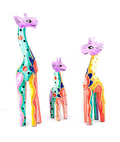 Жирафи 3 шт дерев'яні (25х5,5х3 см 19,5х5х3 см 15х4х3 см)