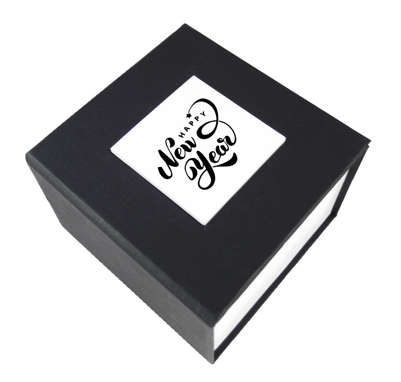 Чорна подарункова коробка Happy New Year для наручного годинника