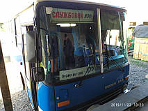 Производство и замена лобового стекла триплекс на автобусе Ikarus 260 в Никополе (Украина). 1