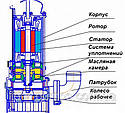 Насос фекальний LIDER WQ-10-8-0.37 нержавіюча сталь, фото 8
