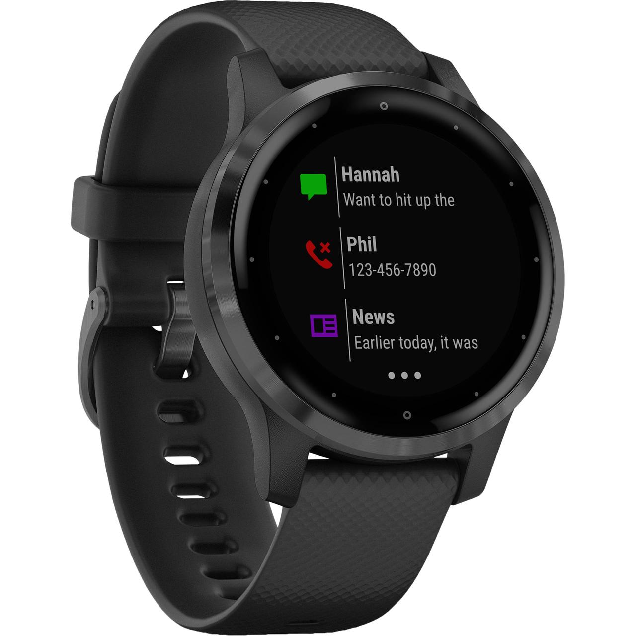 Смарт-годинник Vivoactive 4S Slate with Black Band сірий з чорним ремінцем, фото 1