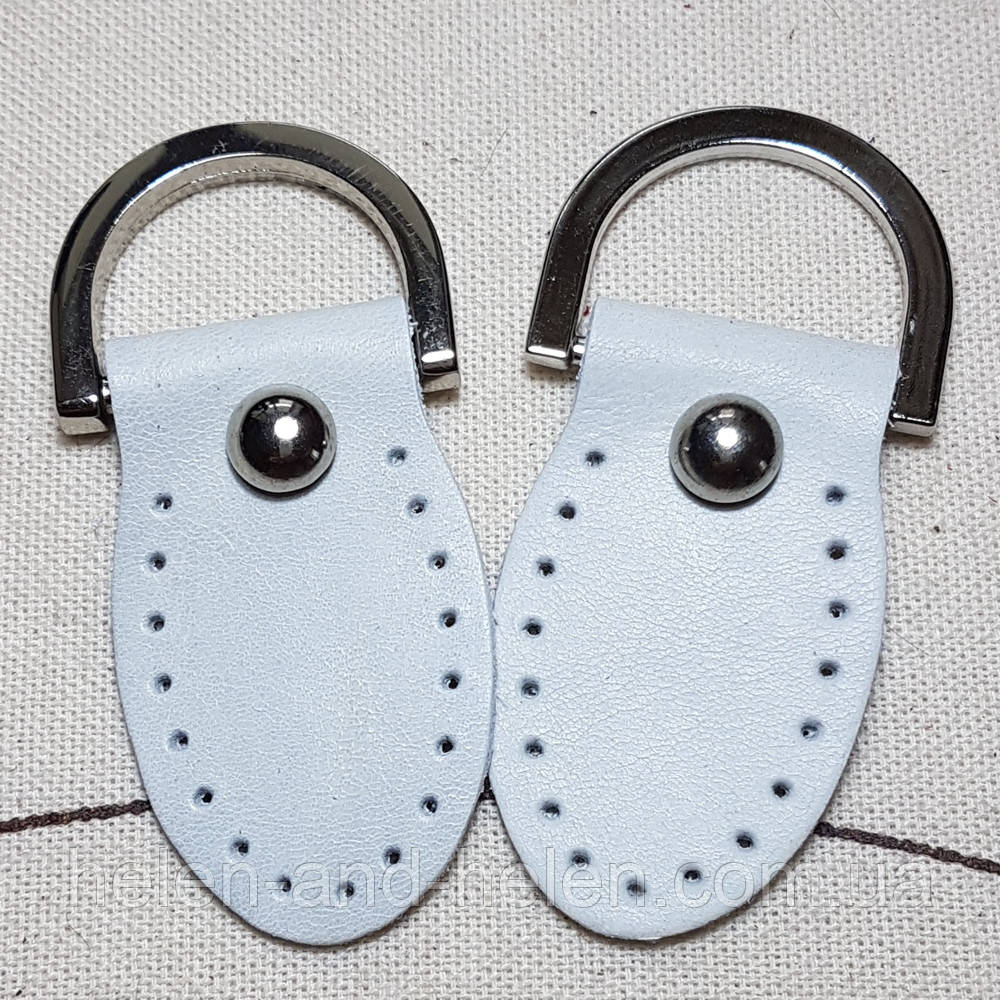 Набір пришивних елементів із півкільцями. Колір Білий, фото 1