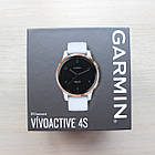 Смарт-годинник Vivoactive 4S Rose Gold with White Band рожеве золото з білим ремінцем, фото 5