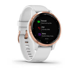 Смарт-годинник Vivoactive 4S Rose Gold with White Band рожеве золото з білим ремінцем