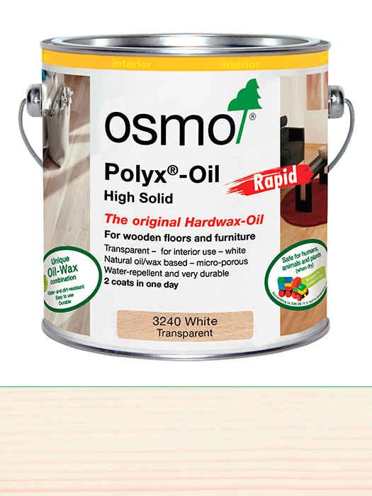 Олія зі швидким висиханням Osmo Hartwachs-Ol Rapid 0,75 L Біла прозора 3240 (4006850761357)