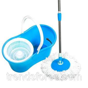 Турбо Швабра з Ведром Spin Mop 360 Блакитна 154648, фото 3