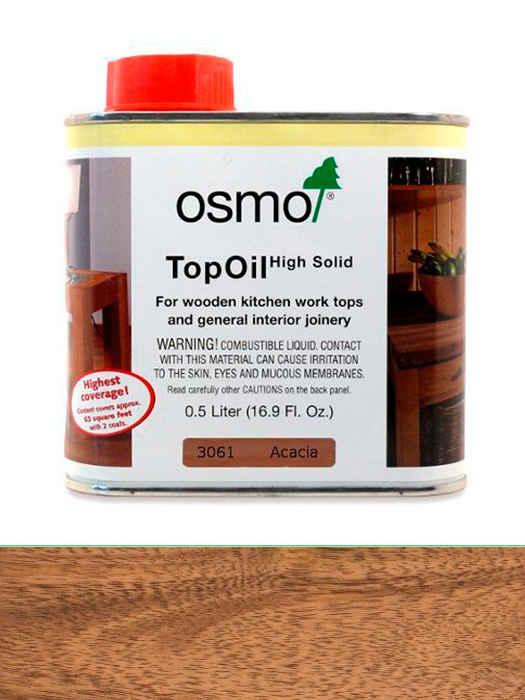 Олія з твердим воском для меблів і стільниць Osmo TopOil 0,5 L Акація 3061 (4006850667413)