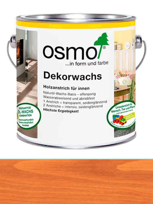 Кольорова прозора олія Osmo Dekorwachs Transparent 0,125 L Вишня 3137 (4006850103041)