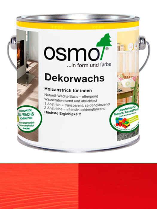 Універсальна кольорова олія Osmo Dekorwachs Intensive Töne 0,125 L Червона 3104 (4006850759163)