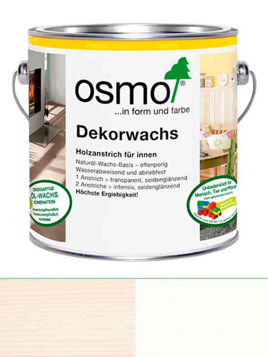 Універсальна кольорова олія Osmo Dekorwachs Intensive Töne 2,5 L Біла матова 3186 (4006850394265)