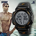 Спортивний годинник Skmei 1258 Чорний із золотим, фото 6