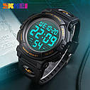 Спортивний годинник Skmei 1258 Чорний із золотим, фото 2