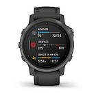 Смарт-годинник Garmin Fenix 6S Sapphire - Carbon Gray DLC with Black Band з чорним ремінцем, фото 7