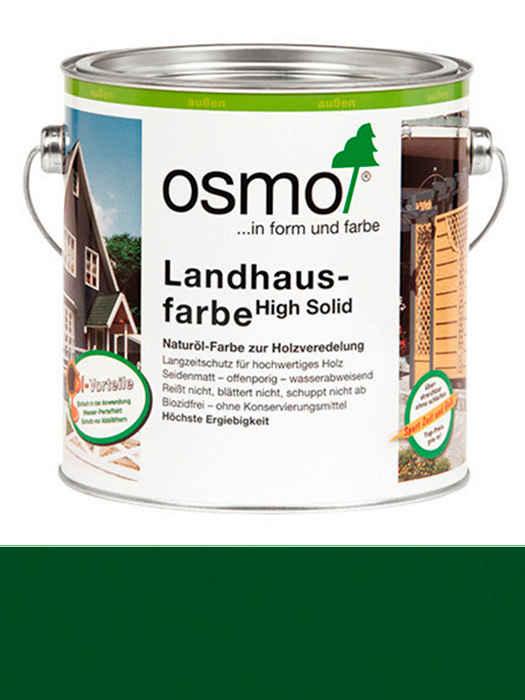 Захисна кольорова непрозора олія Osmo Landhausfarbe 0,75 L Темно-зелена 2404 (4006850107537)